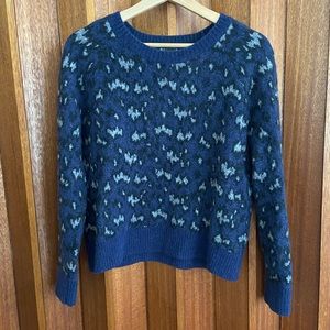 Athleta Indigo Leopard Print Sweater